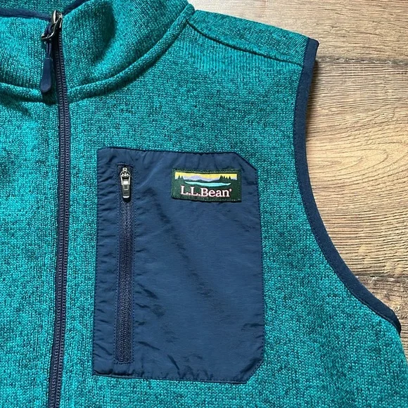 NWOT Women's L.L.Bean Sweater Fleece Long Vest - Picture 2 of 9
